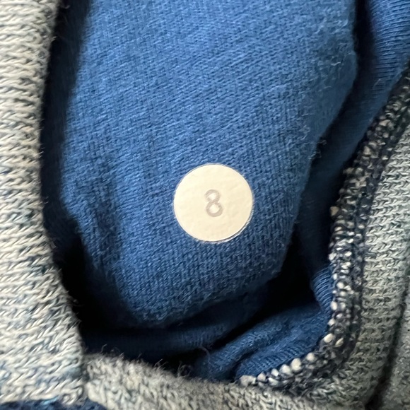 Lululemon Size 8 On The Daily Hoodie Full Zip Jacket Heathered Poseidon - Picture 15 of 16